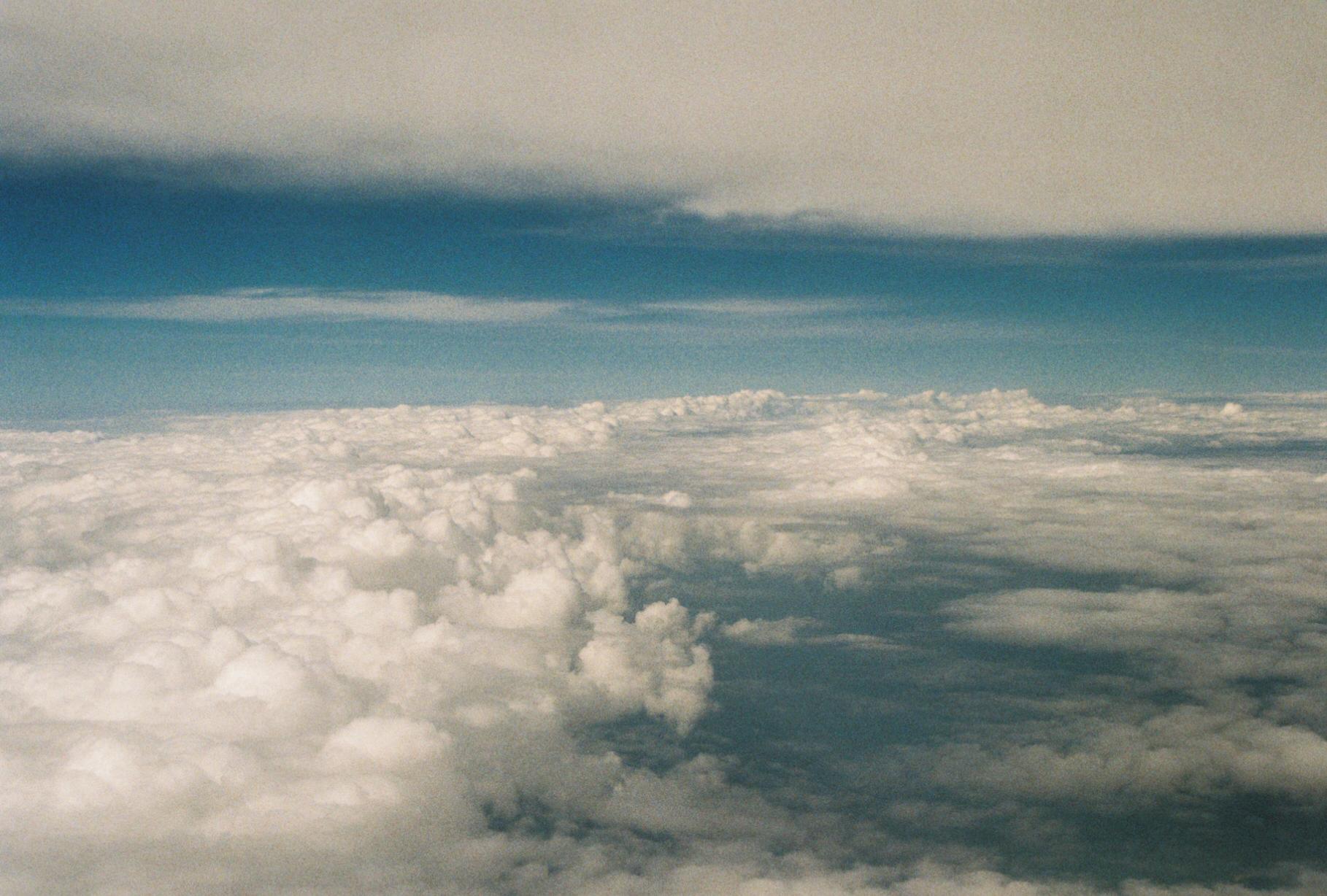 a bird's eye view of a sky full of clouds