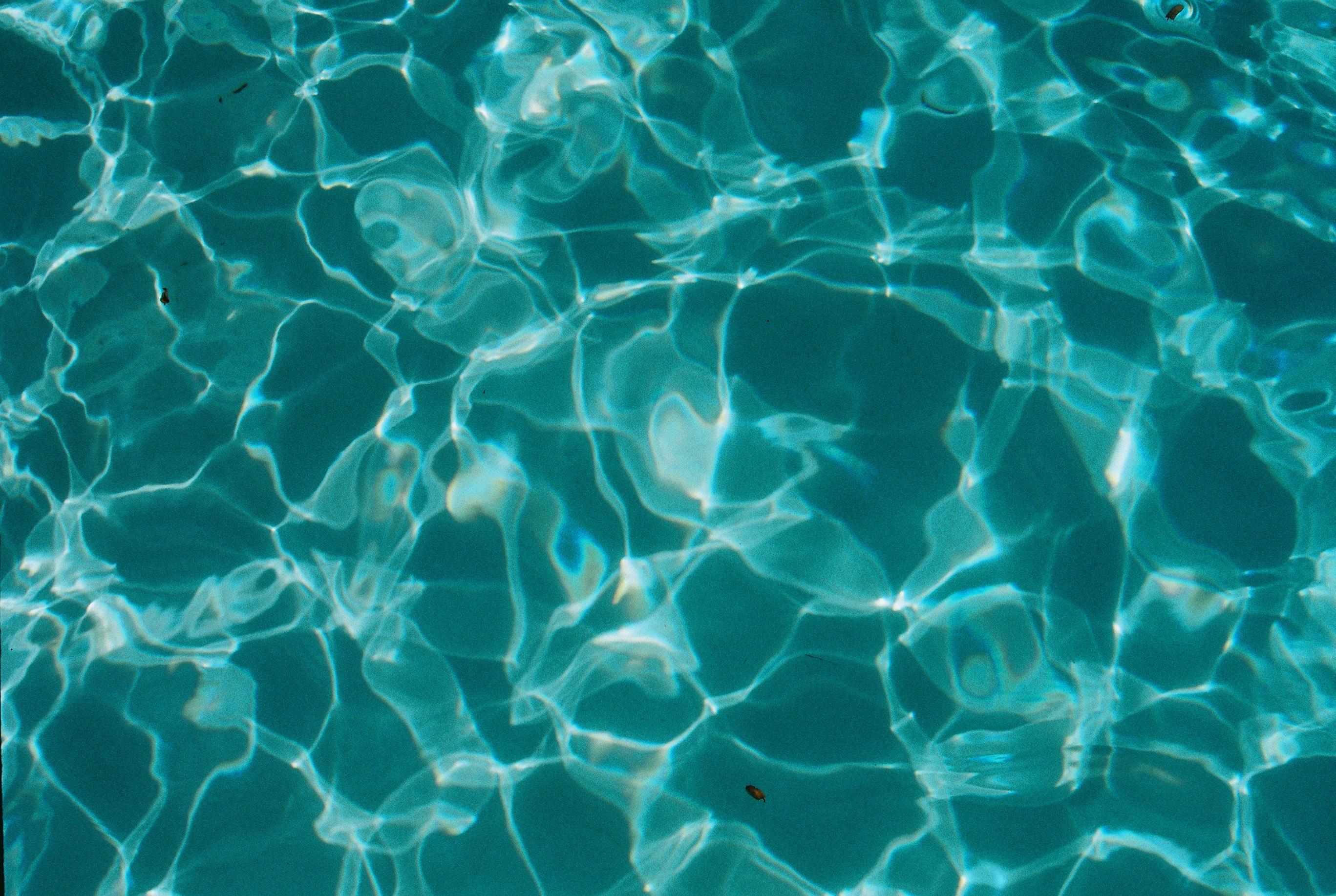 rippling aquamarine water from above