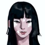 Headshot of Han Jiyu, a black-haired woman.